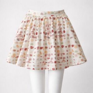 Victorio‎ & Lucchino Mini Skirt Skater Water Color Dots Coquette Size 3 US 6